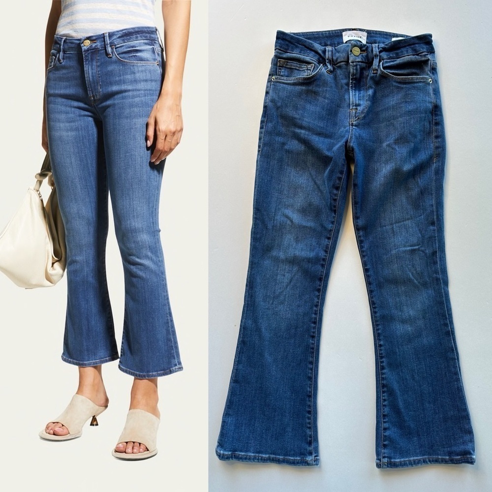 Frame Le Crop Mini Boot Jeans in Poe Size 26